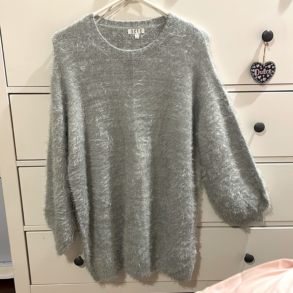 Grey sweater dress